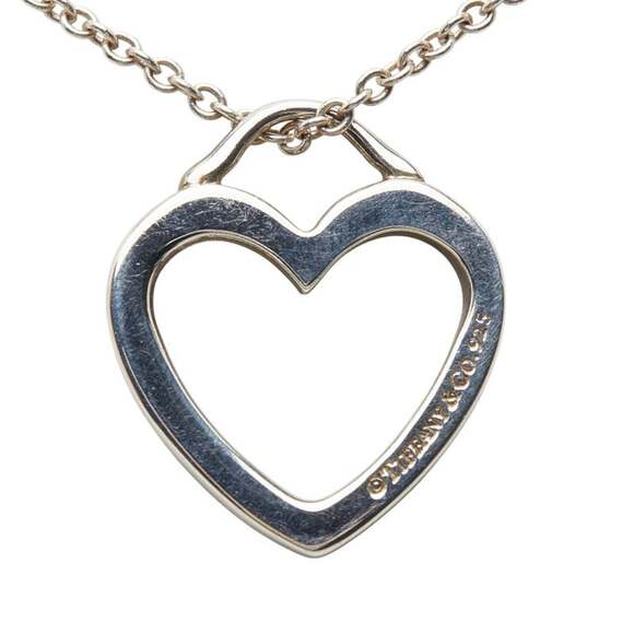 Tiffany & Co. SV925 Silver Sentimental Heart Necklace for Women. TIFFANY